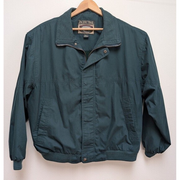 PACIFIC TRAIL Mens Jacket Sz XL Full Zip Flannel Lined Green - Picture 1 of 10